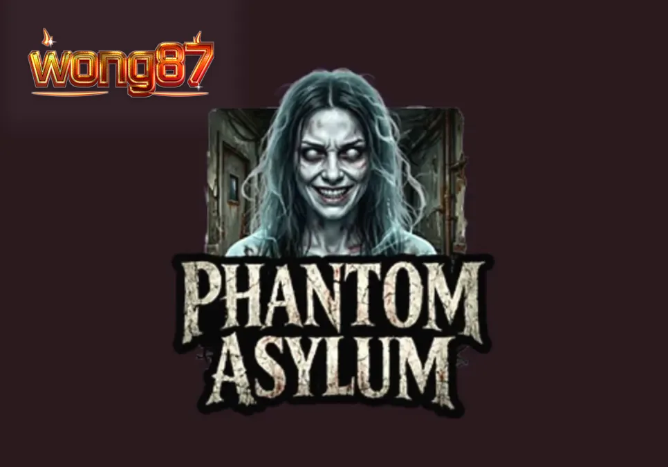 Tampilan visual slot Phantom Asylum dengan tema horor rumah sakit jiwa